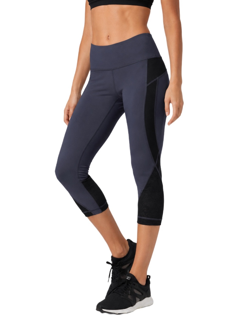 VIMMIA Gray Black Cropped Leggings Mesh Pocket Yoga Activewear Women’s M